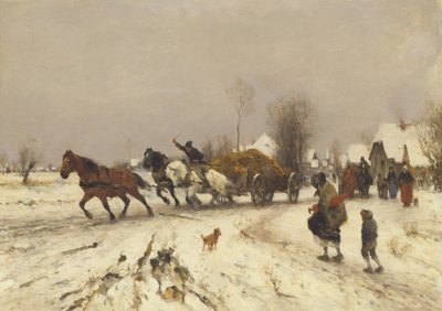 Ein Dorf im Winter (1876) von Thomas Ludwig Herbst